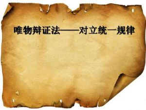 對(duì)立統(tǒng)一規(guī)律